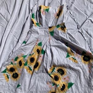Strapless Sunflower Dress